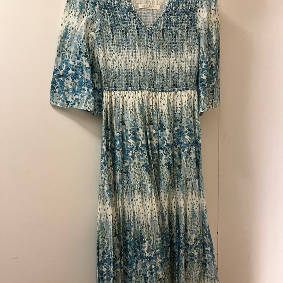 COPY - Christy Dawn Basil Dress in Morning Gladiola ruched tiered maxi floral - Picture 8 of 11